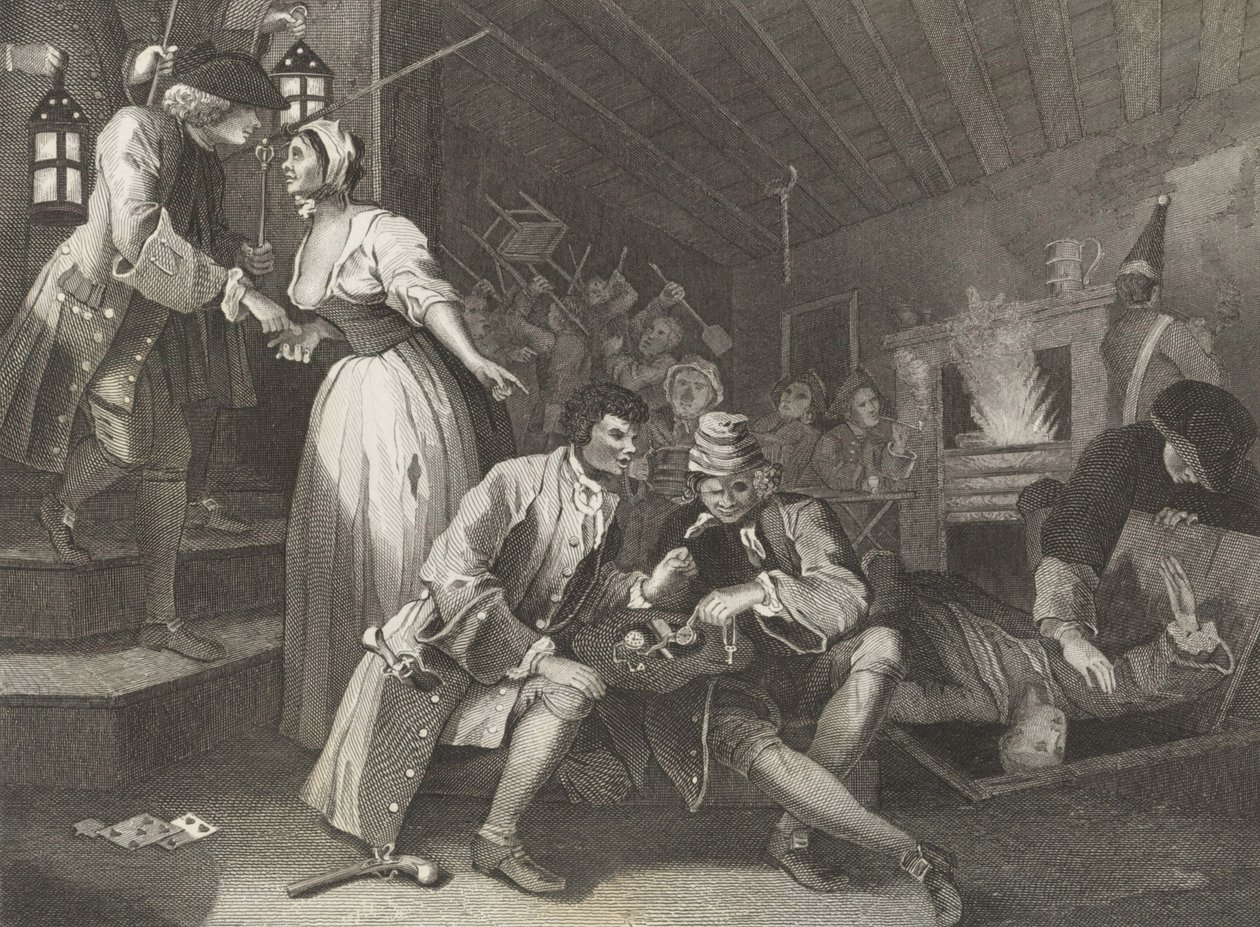 The Thieves Den - av William (after) Hogarth