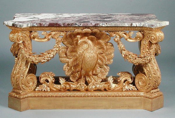 Bord, ca. 1735 (utskåret forgylt tre) av William (after) Kent