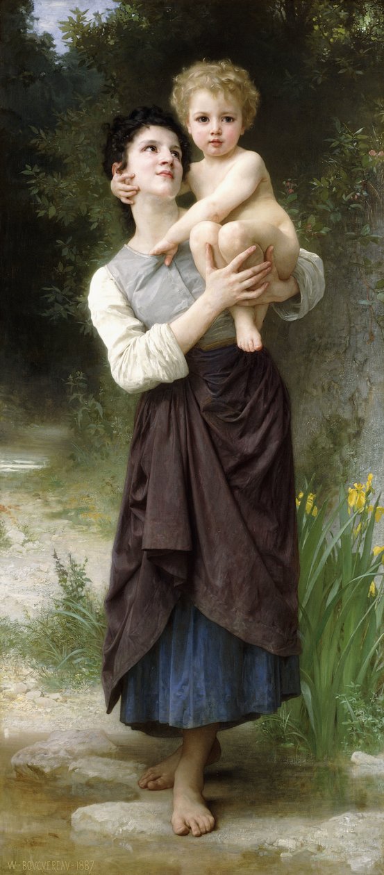 Bror og søster, 1887 av William Adolphe Bouguereau