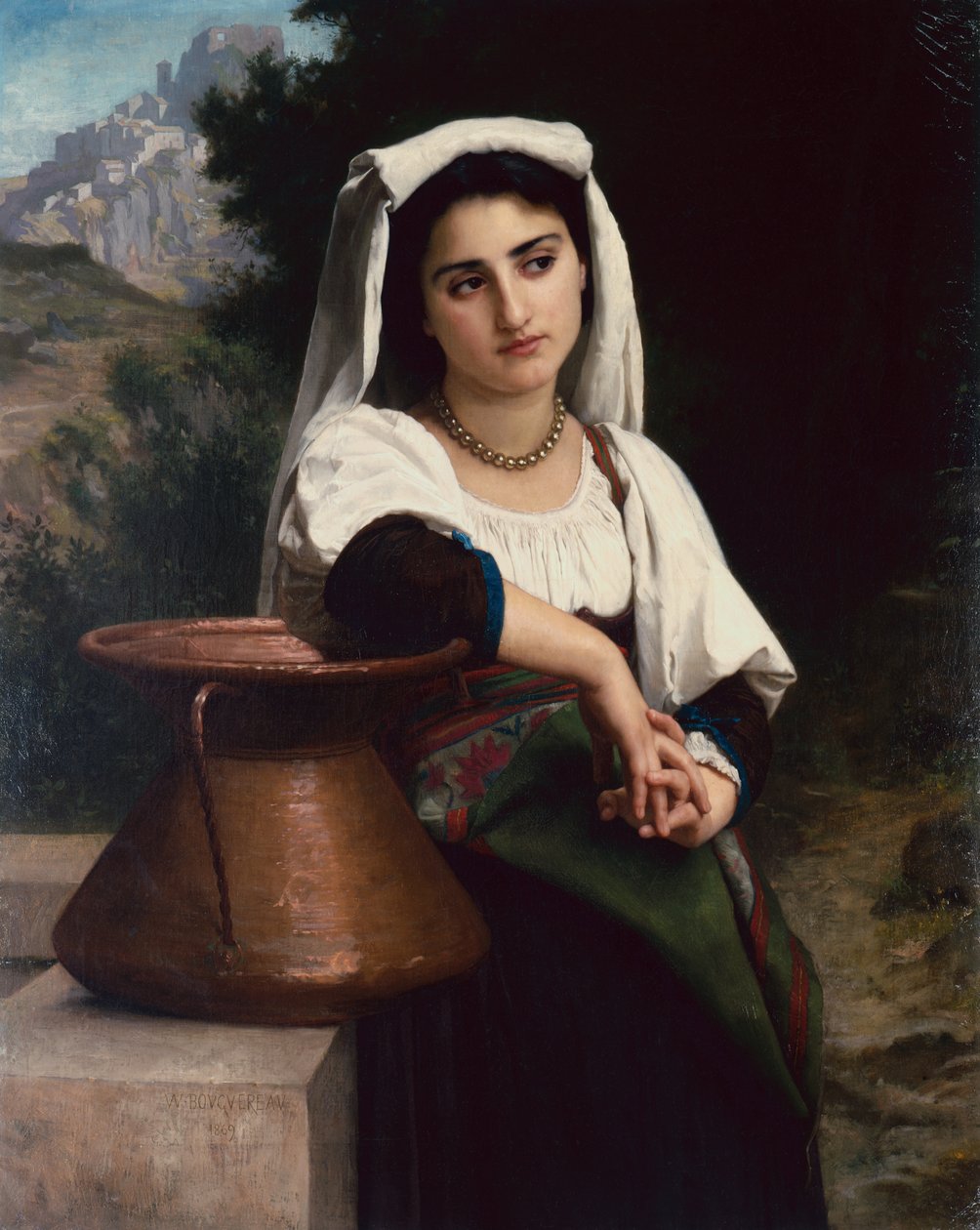Italiensk kvinne ved fontenen av William Adolphe Bouguereau