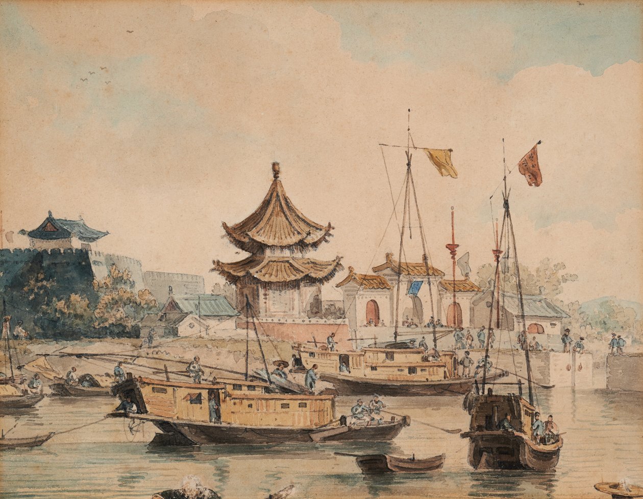 Kinesisk scene (tempel og Shinsan) av William Alexander
