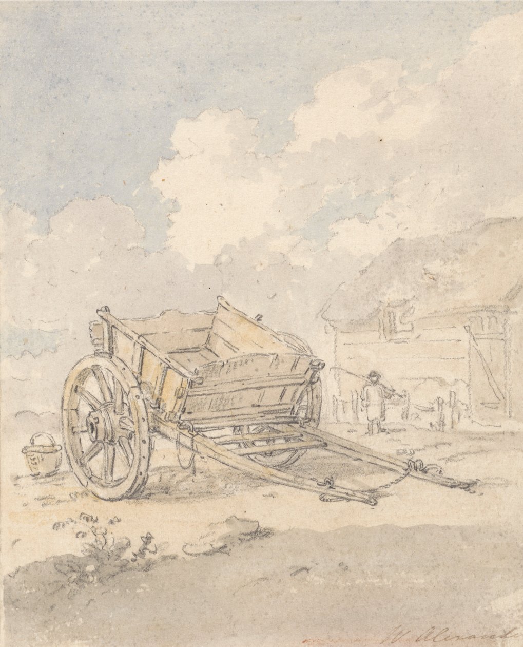 Studie av en gårdsvogn av William Alexander