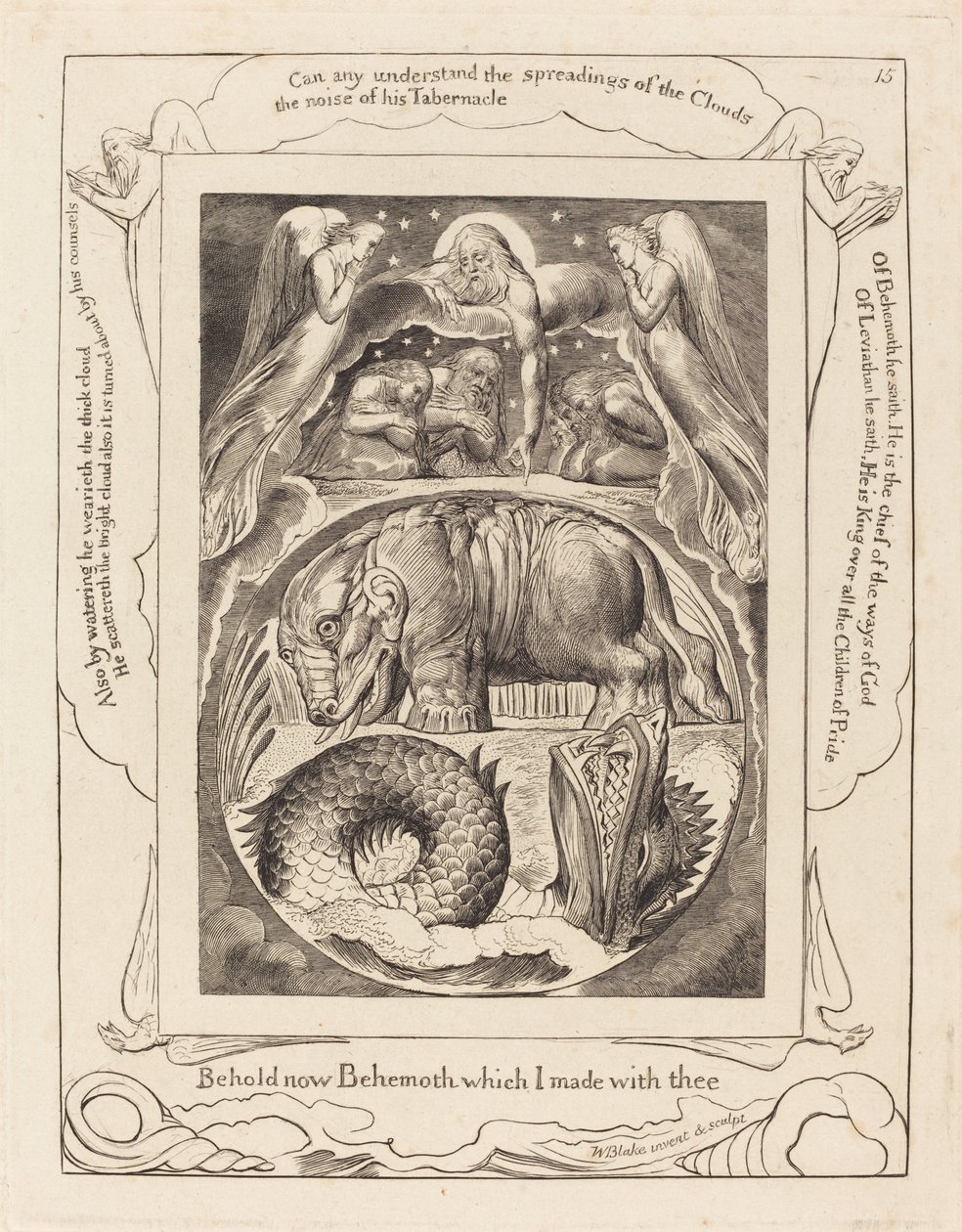 Behemoth og Leviathan av William Blake