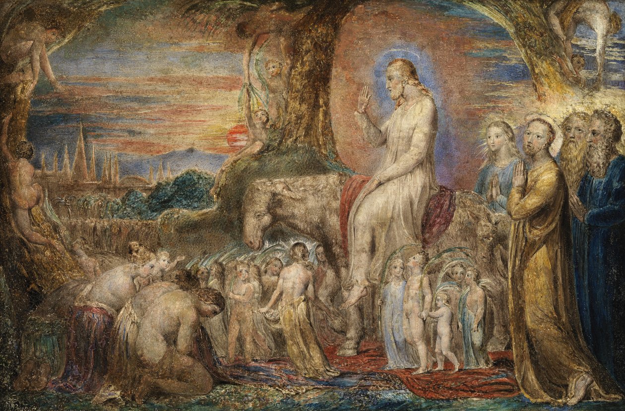 Kristi inntog i Jerusalem (olje på kobber) av William Blake