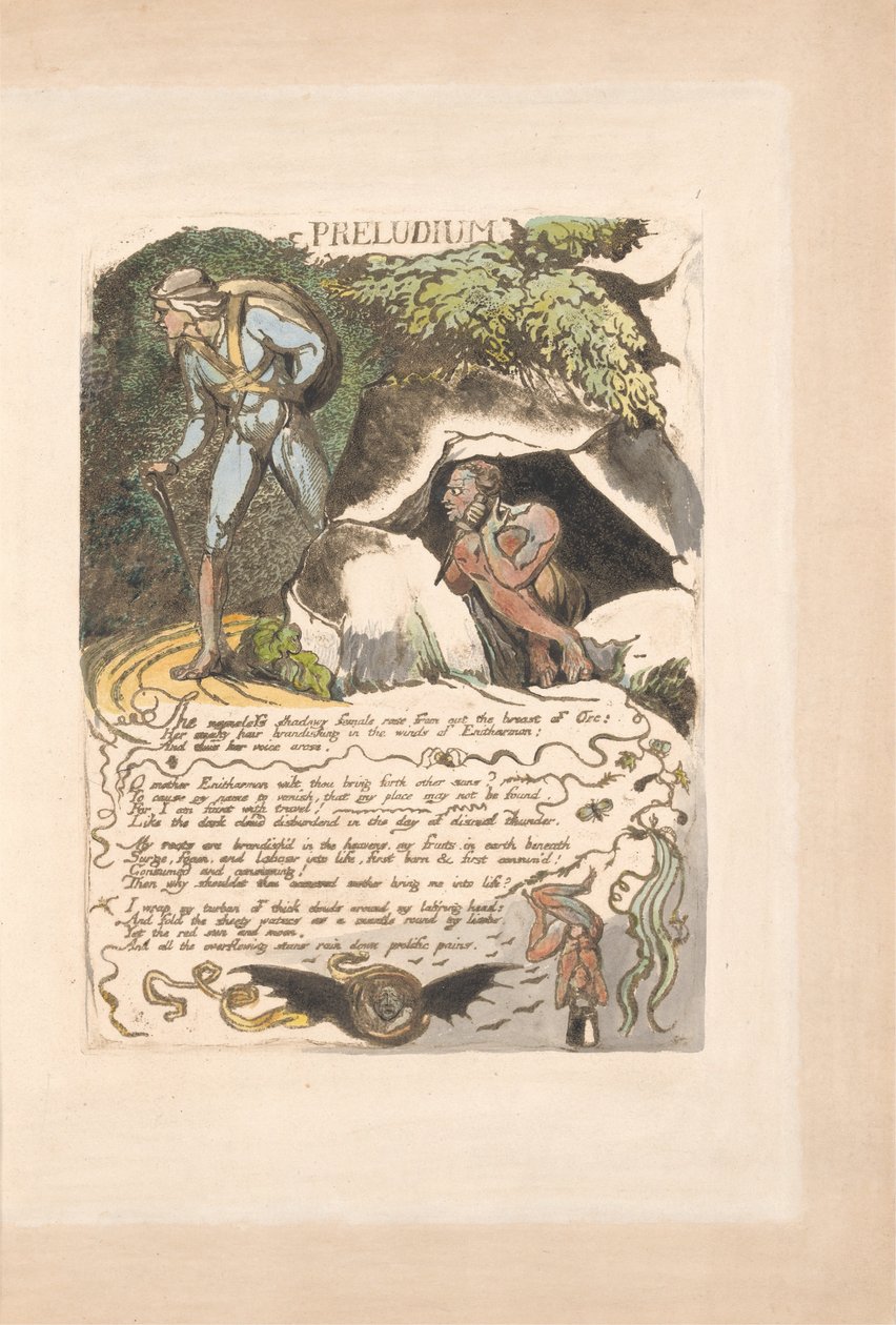 Europa. En profeti, plate 3, Preludium av William Blake