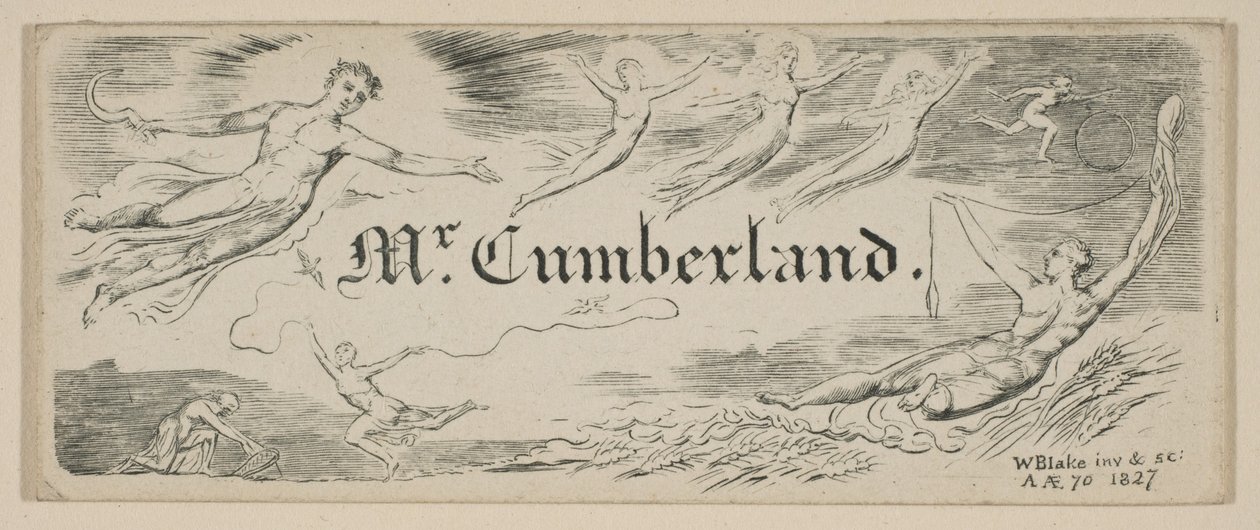 George Cumberlands meldingskort, 1827. av William Blake