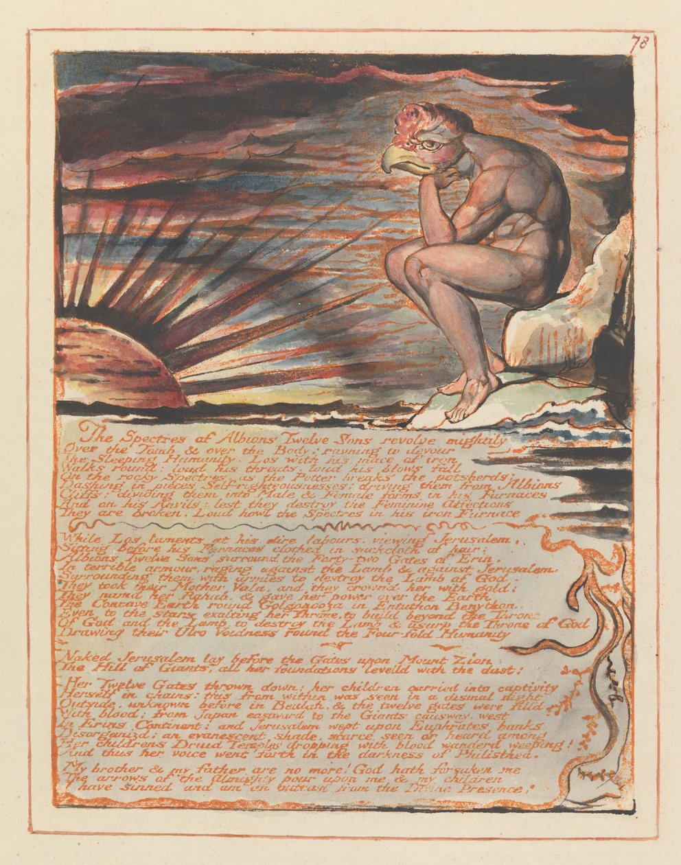 Jerusalem, plate 78, The Specters of ... av William Blake