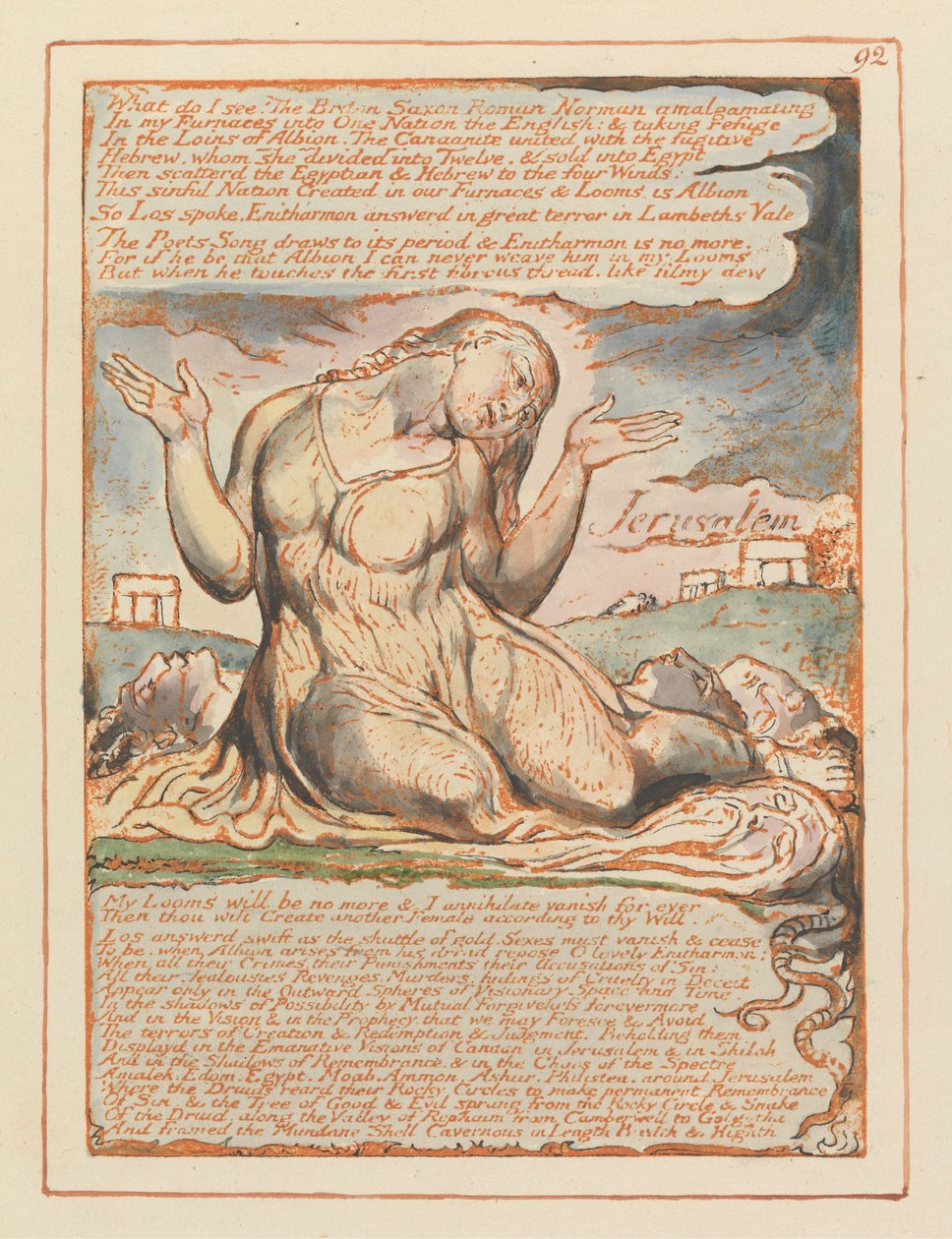 Jerusalem, plate 92, Hva ser jeg! ... av William Blake
