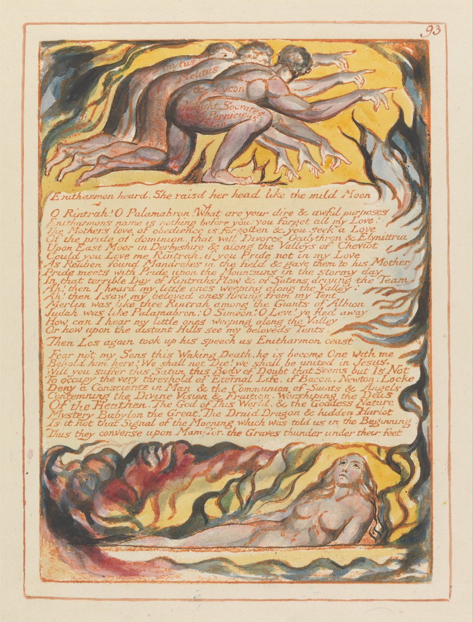 Jerusalem, Plate 93, Enitharmon hørt.... av William Blake