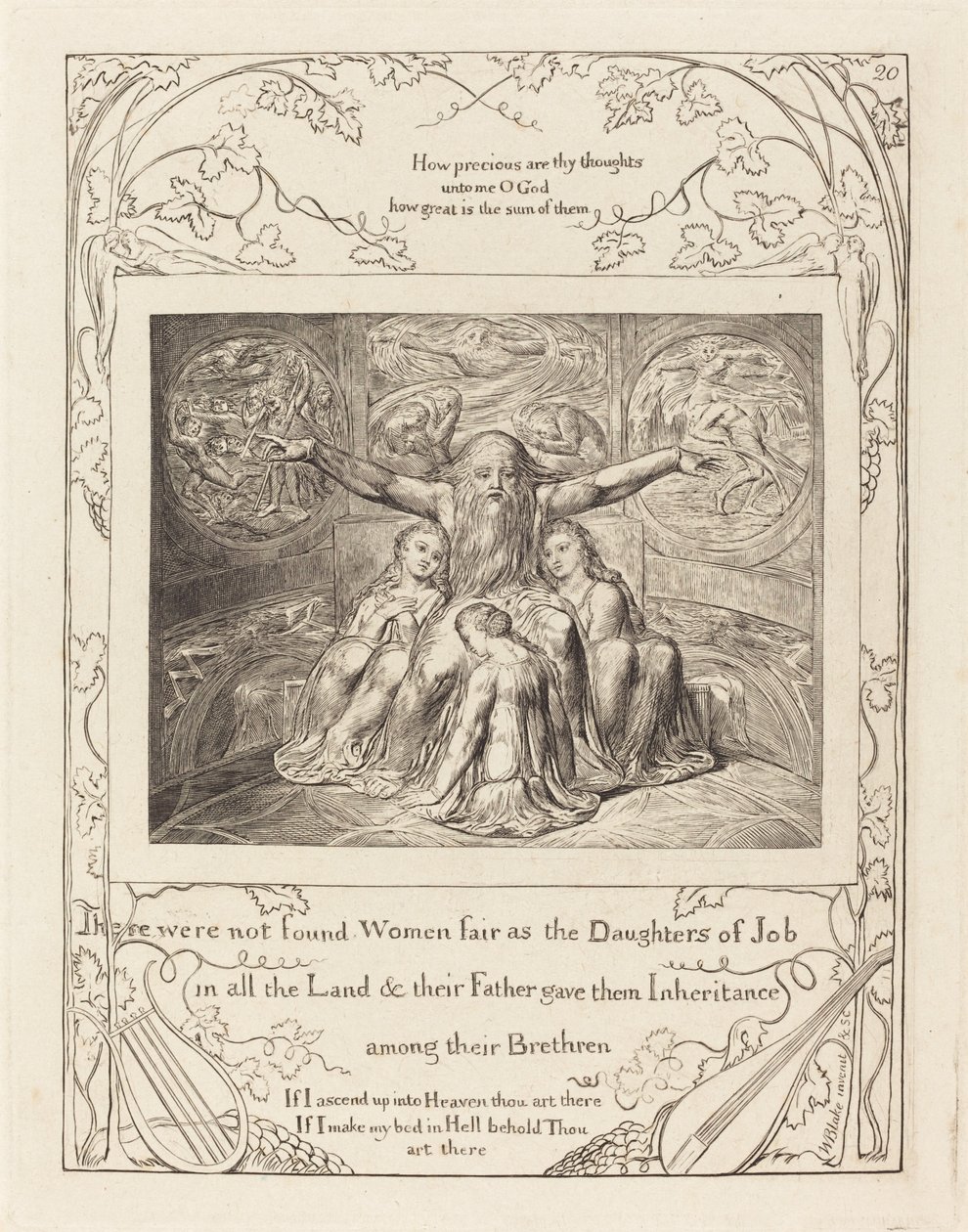 Job og hans døtre av William Blake