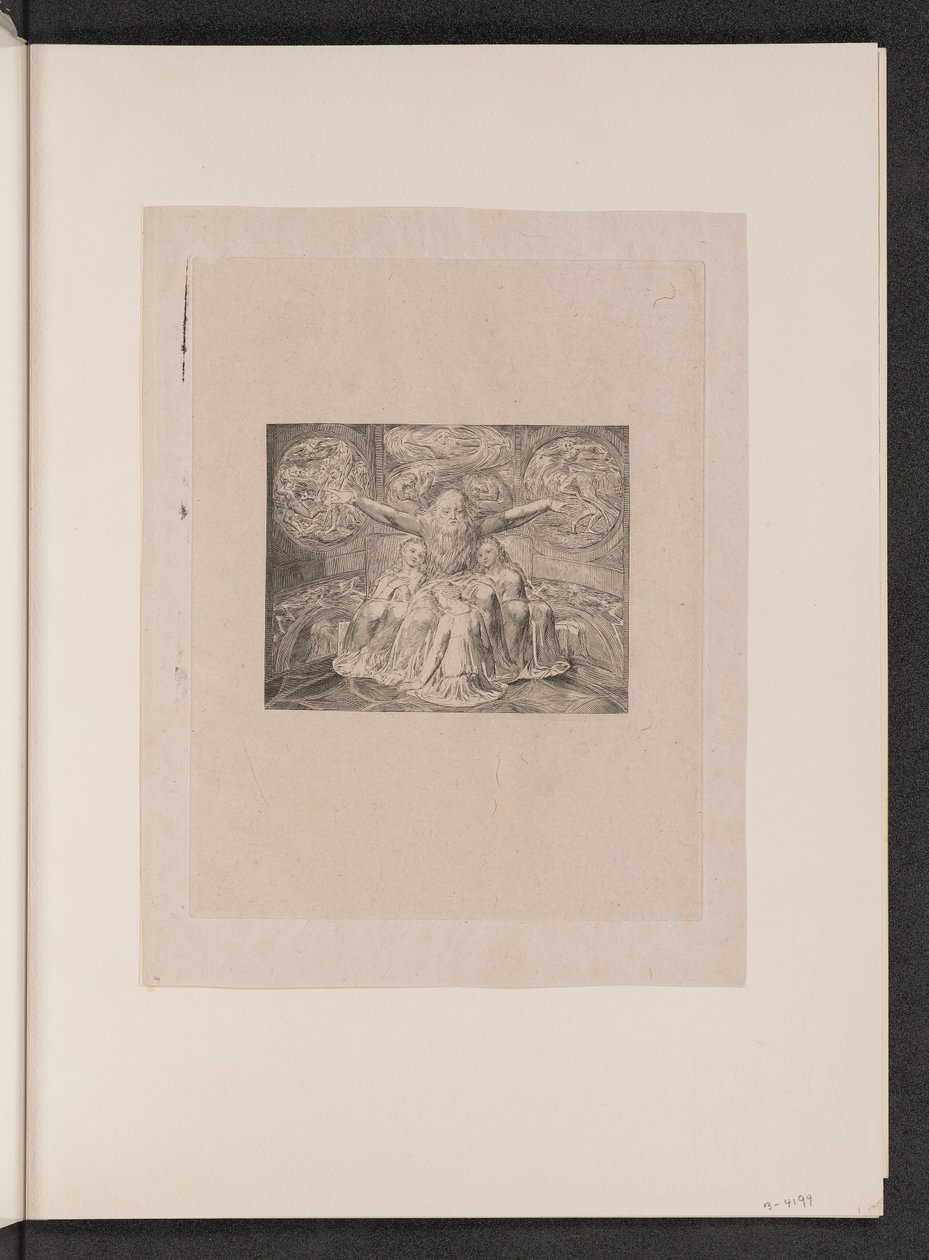Job og hans døtre, 1825. av William Blake