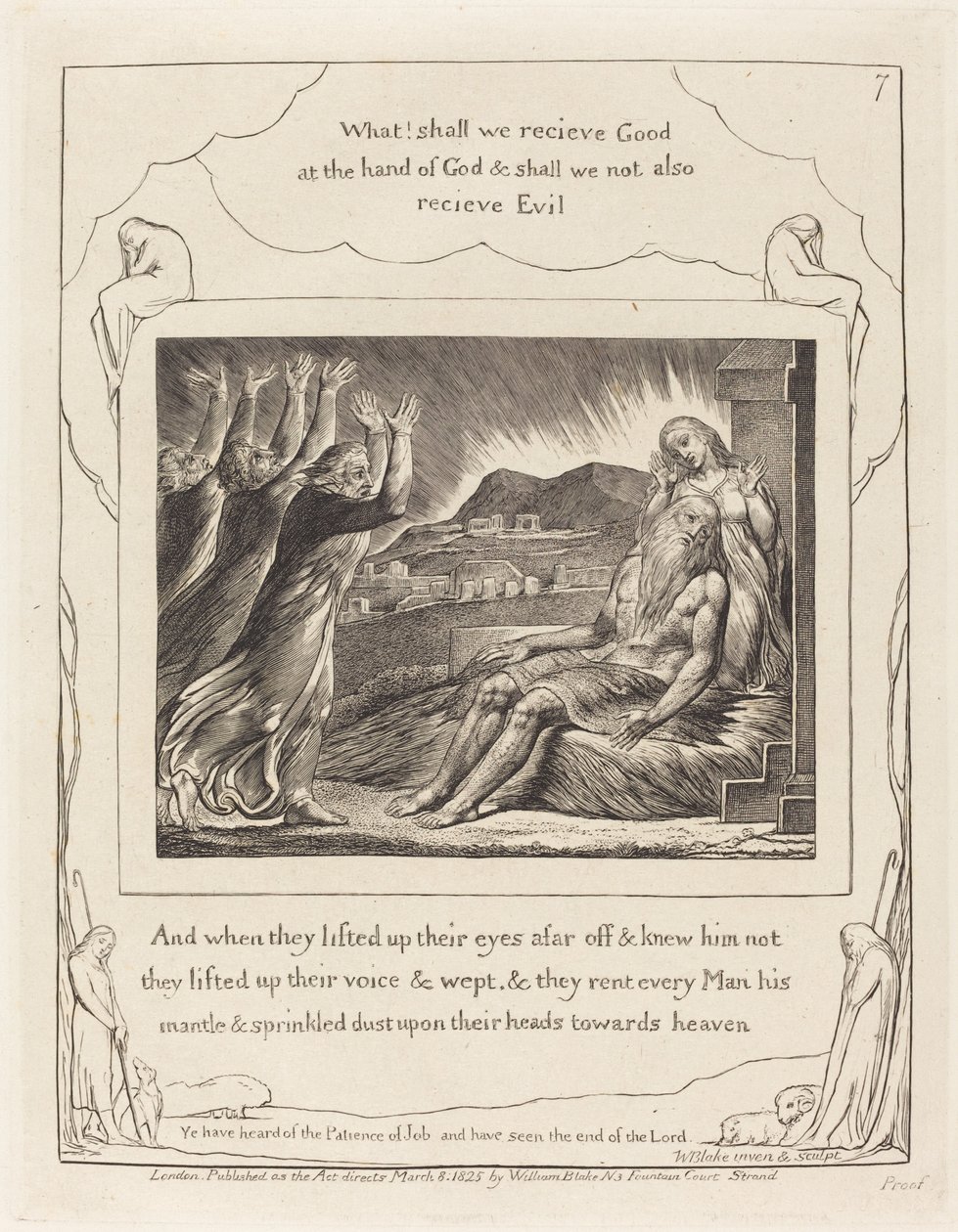 Jobs trøster, 1825. av William Blake