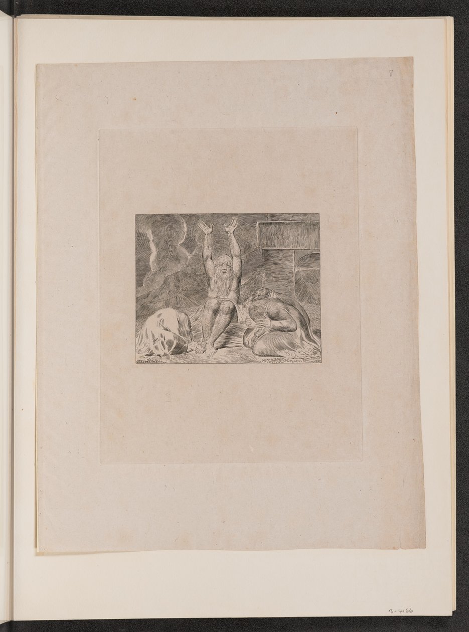 Jobs fortvilelse, 1825. av William Blake