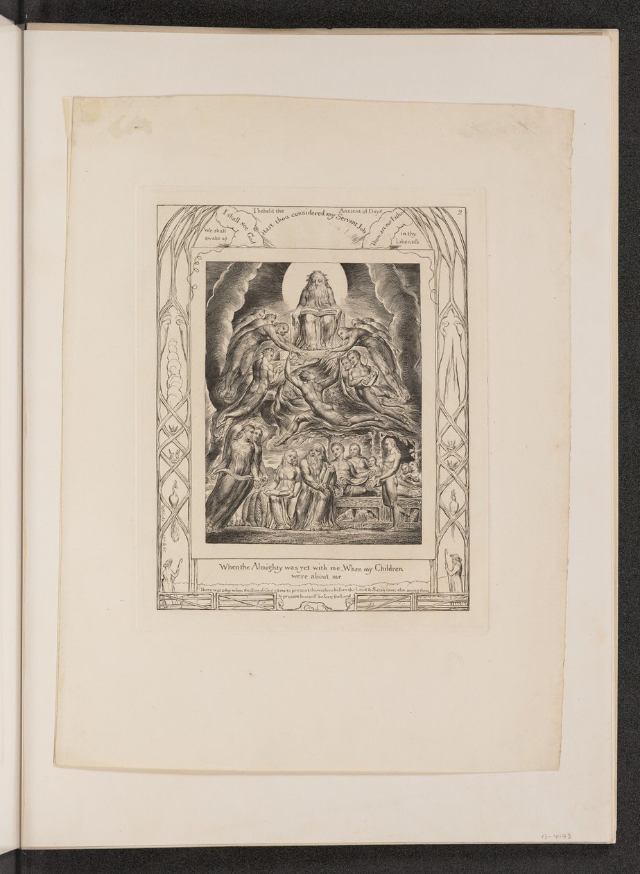 Satan foran Guds trone av William Blake