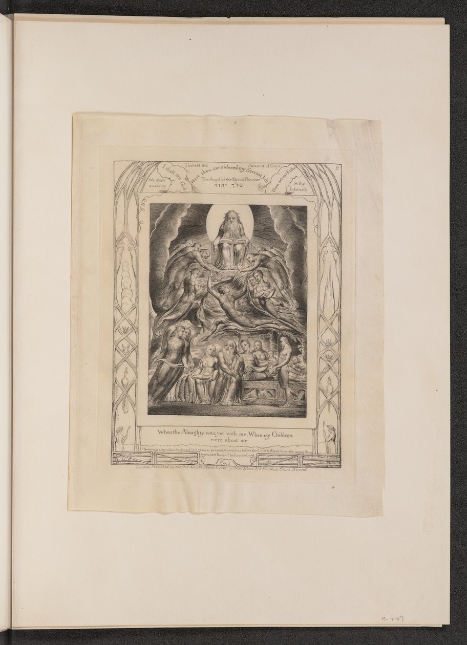 Satan foran Guds trone av William Blake