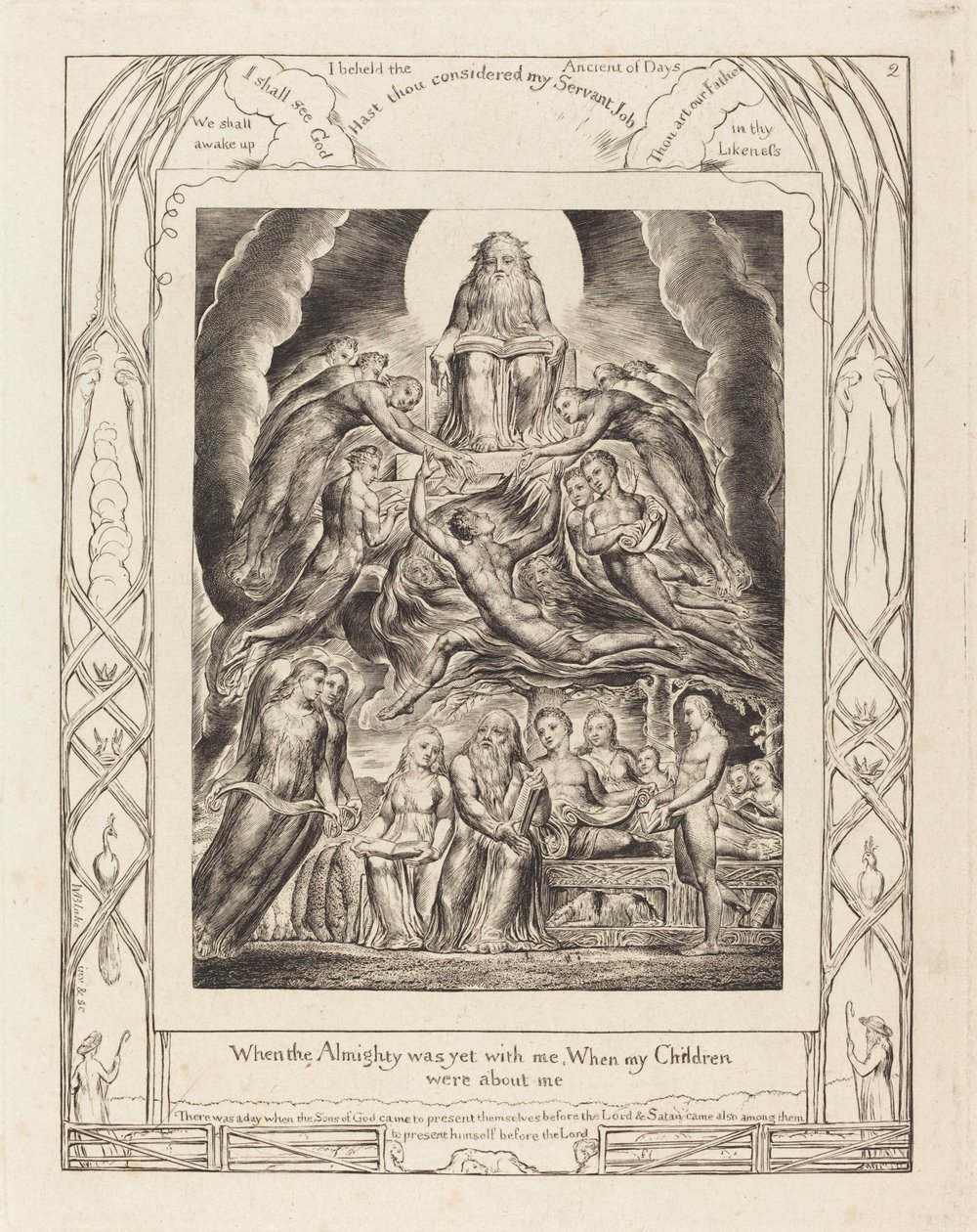 Satan foran Guds trone av William Blake