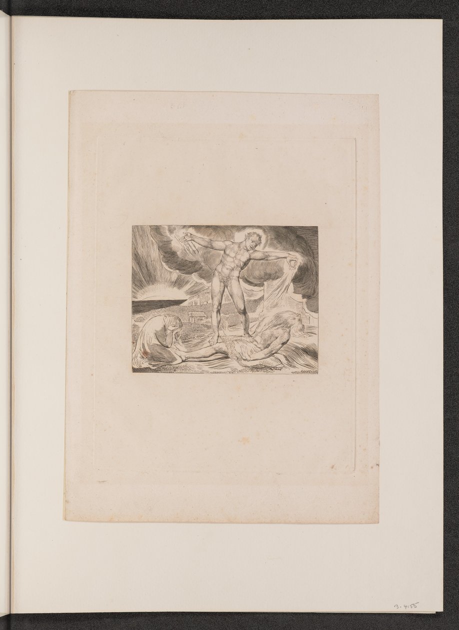 Satan slår jobb med byller, 1825. av William Blake