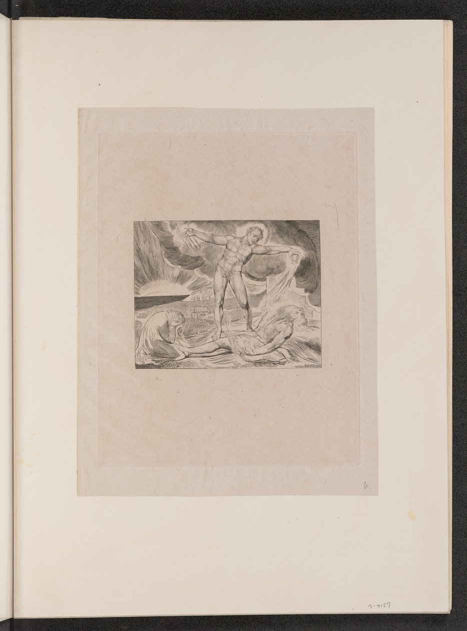 Satan slår jobb med byller, 1825. av William Blake