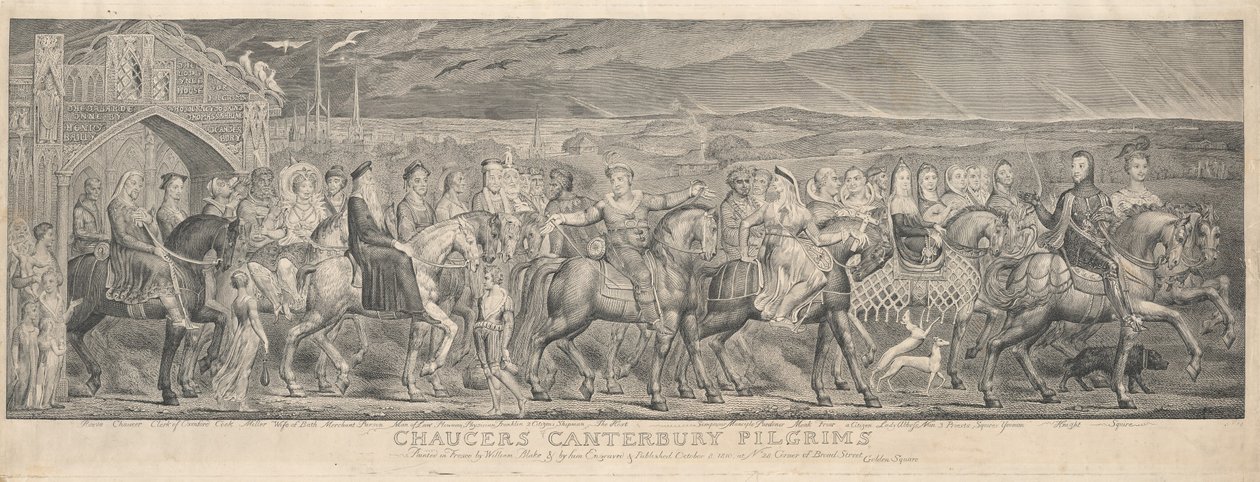 The Canterbury Pilgrims, 1810. av William Blake
