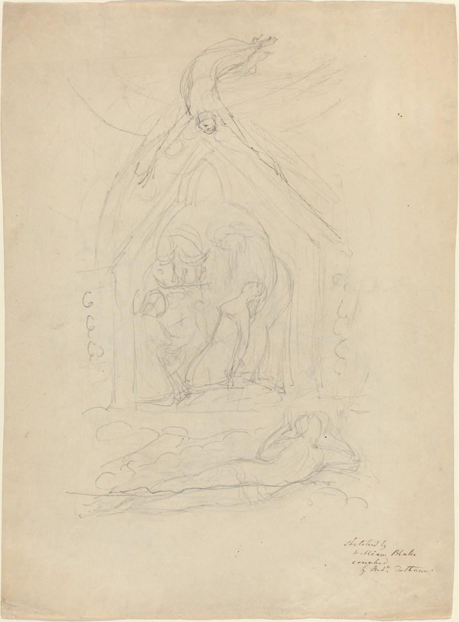 The Descent of Peace [recto] av William Blake