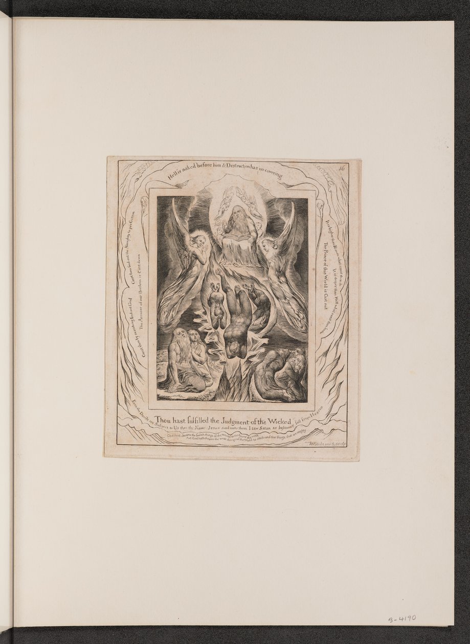 Satans fall, 1825. av William Blake