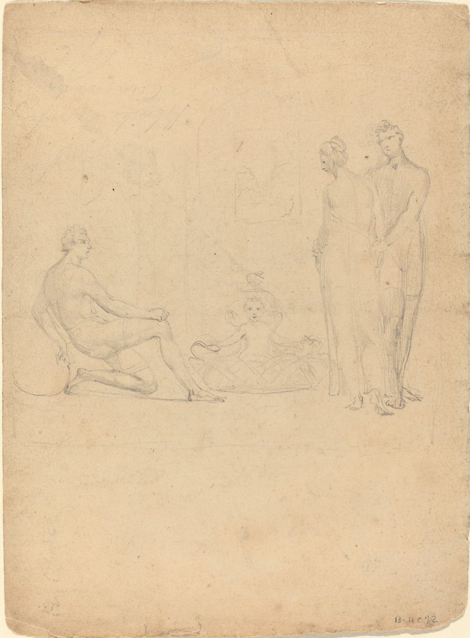Spedbarnet Hercules struper slangene av William Blake