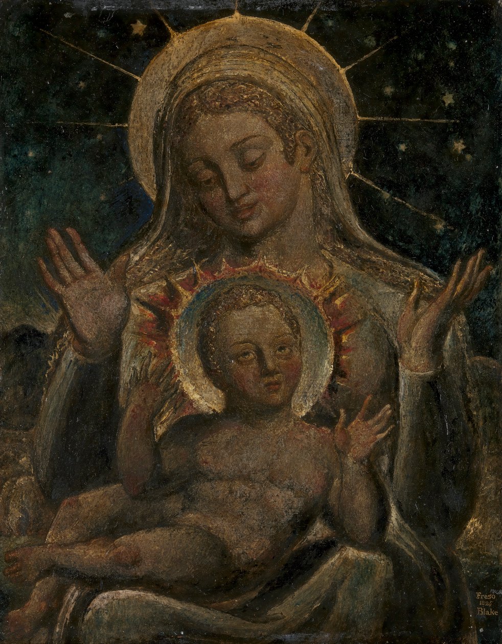 Jomfru og barn av William Blake
