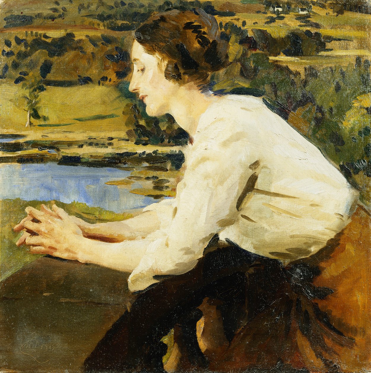 Ung kvinne på en balkong av William Bruce Ellis Ranken