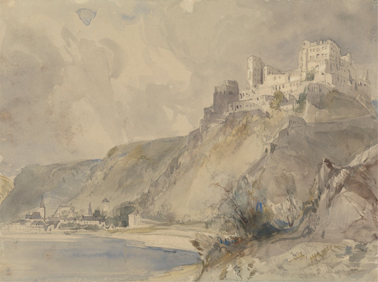 Rheinfels og St. Goar av William Callow