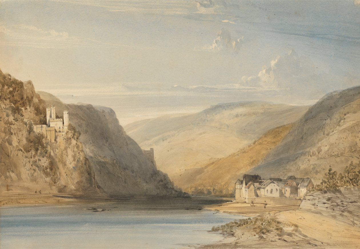 Rhinen ved Assmannshausen av William Callow
