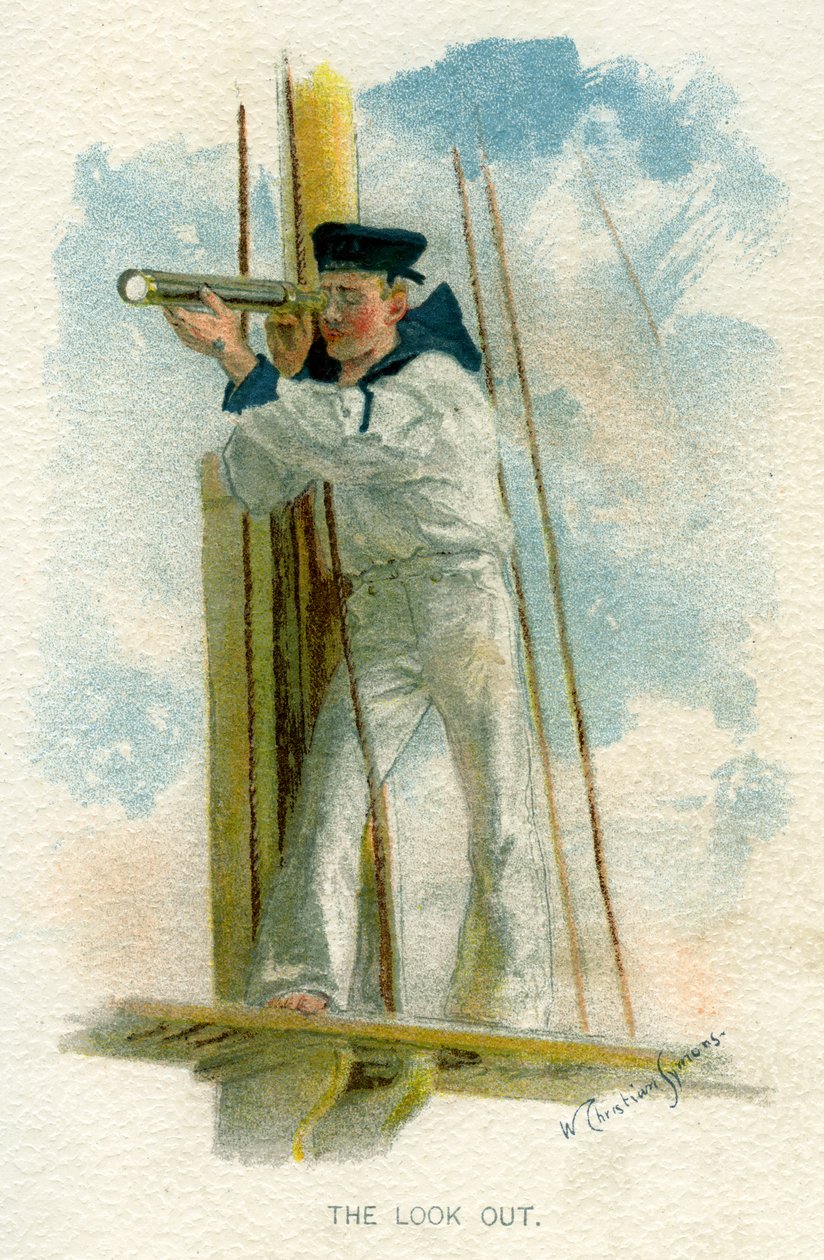 The Look Out, c1890-c1893. av William Christian Symons