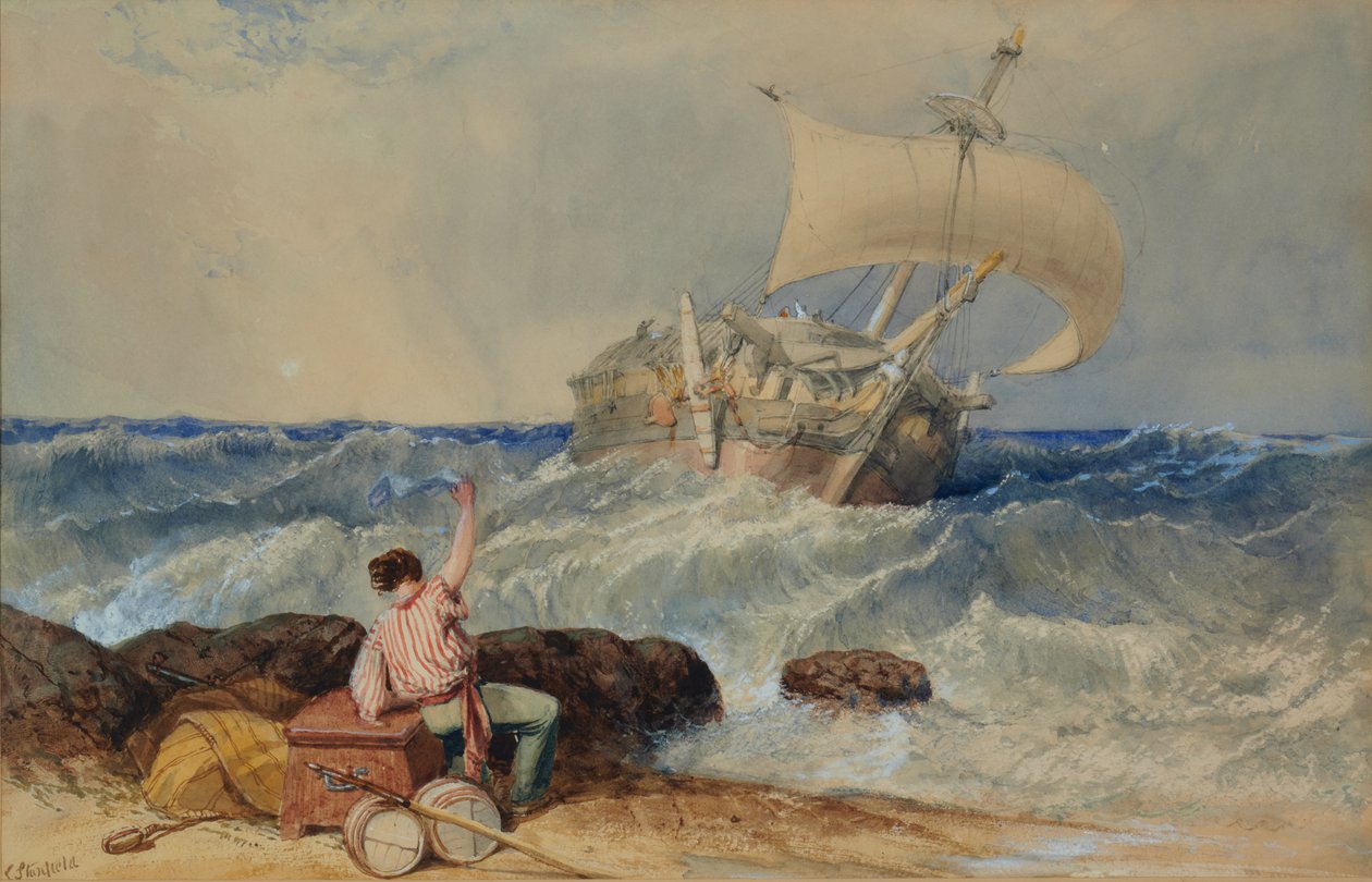 Skip i Stormy Sea av Clarkson Frederick Stanfield