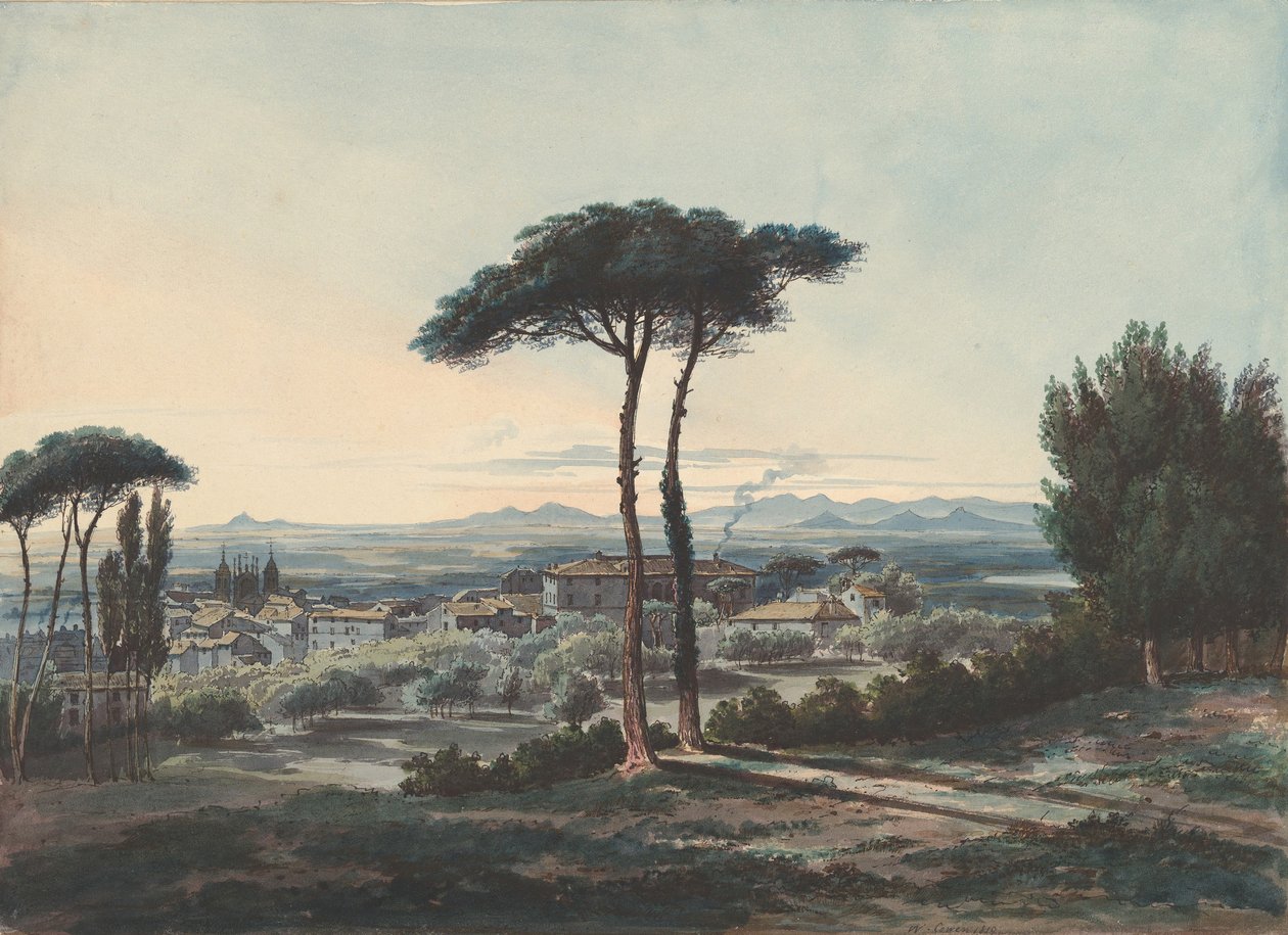 Frascati, nær Roma, 1819. av William Cowen