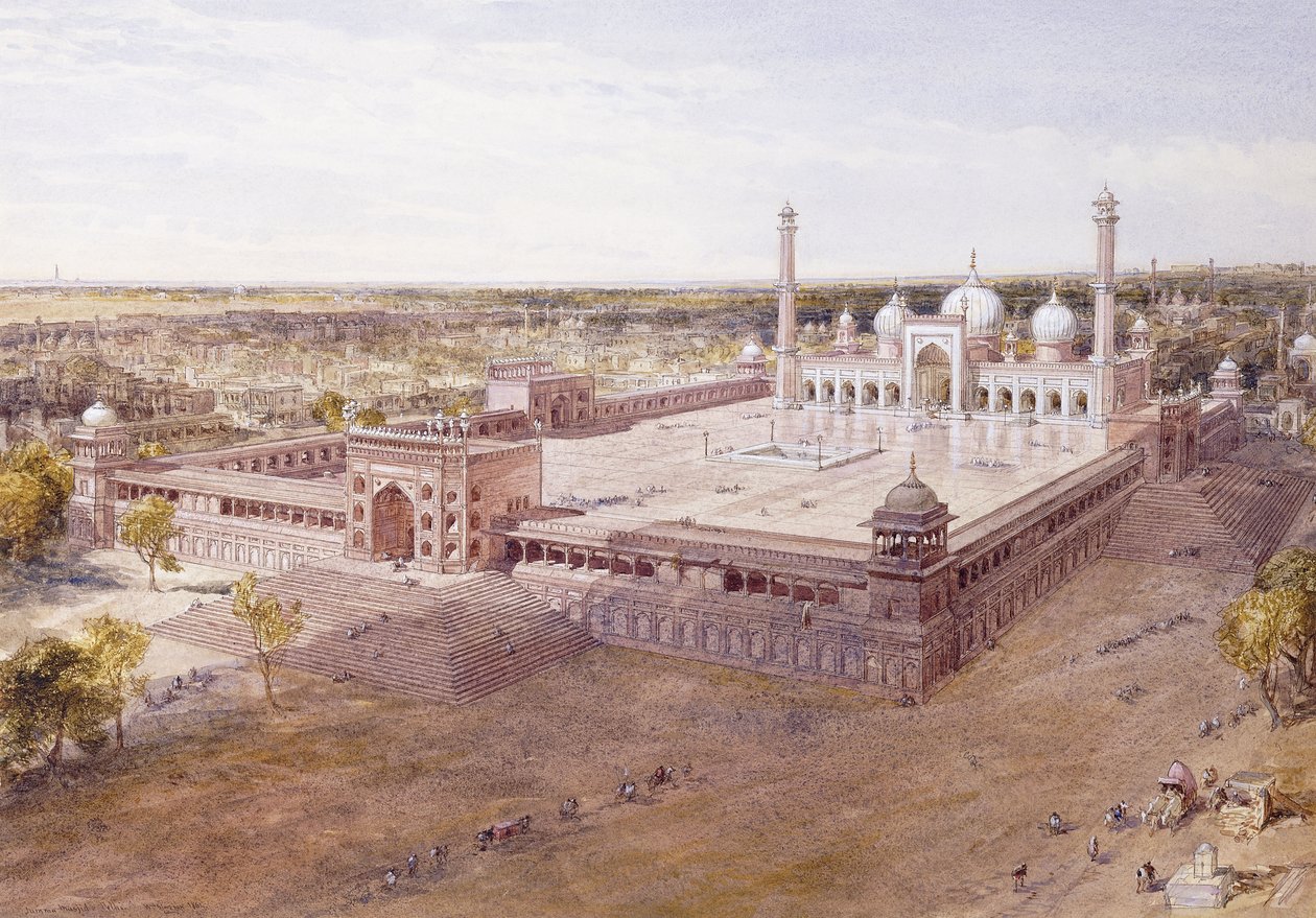 Th Jami-moskeen, Delhi, 1864 av William Crimea Simpson