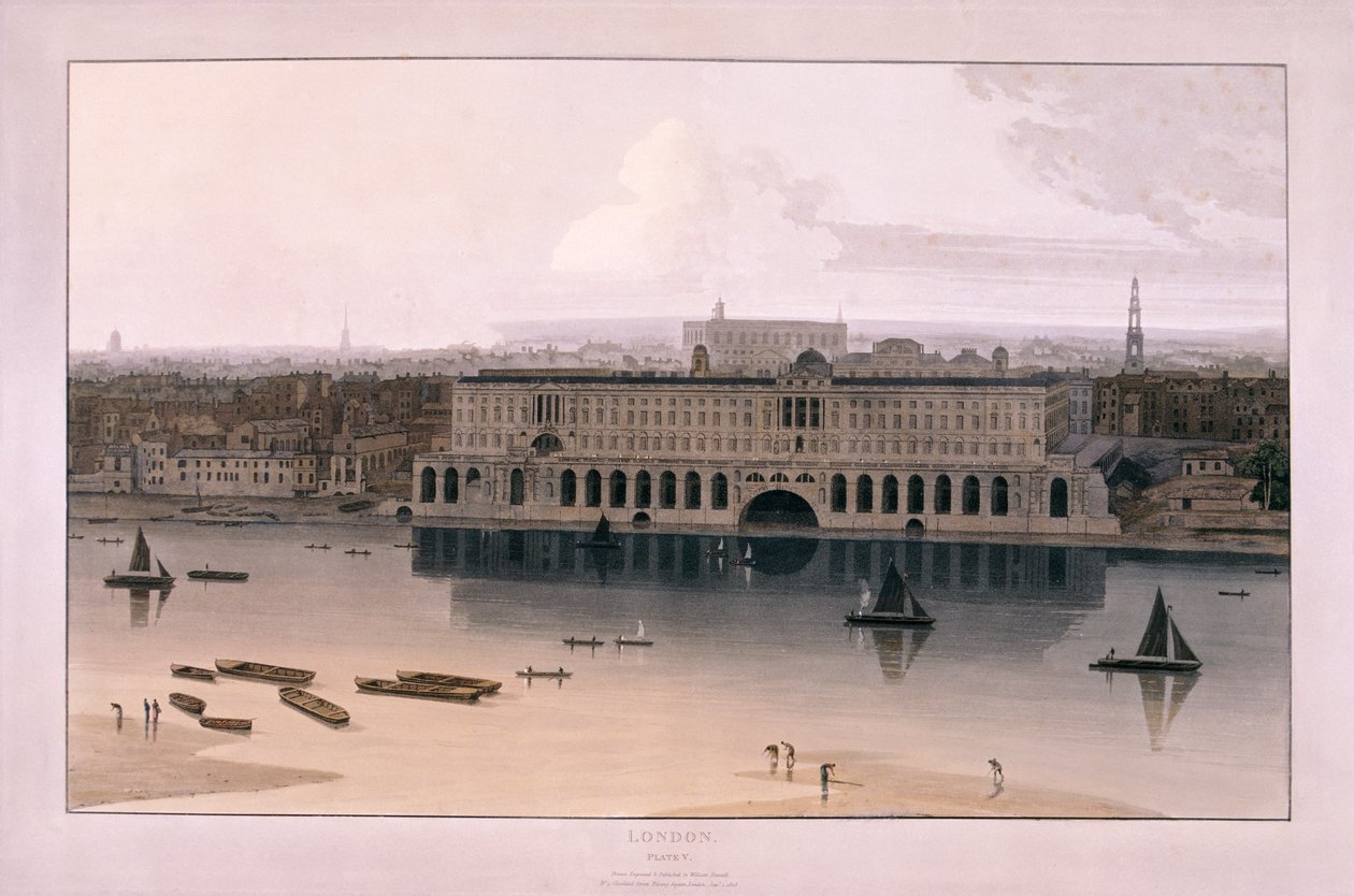 Somerset House, London, 1804 av William Daniell