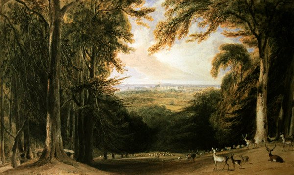 Skoglandskap, Windsor av William Daniell