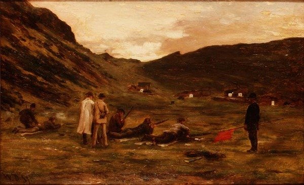 Rifle Range (olje på papir) av William Darling McKay