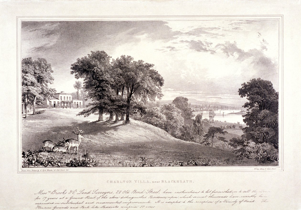 Charlton House nær Blackheath, Greenwich, London, c1830. av William Day