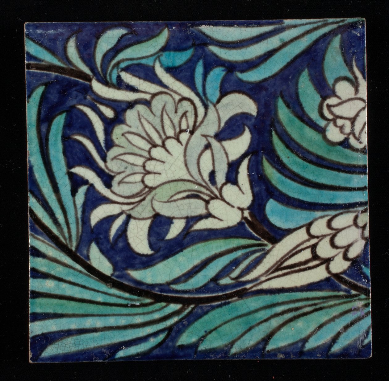 Art Nouveau Tile (glasert lertøy) av William de Morgan
