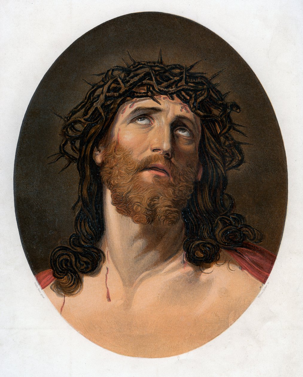 Kristus kronet med torner, 1800-tallet. av William Dickes