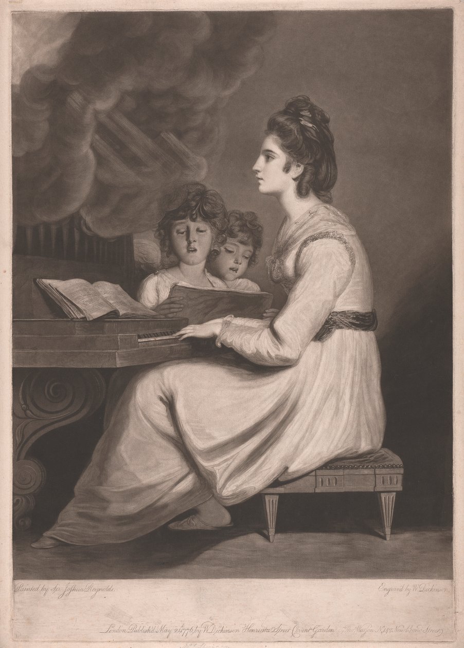 Mrs. Sheridan som 'St. Cecilia' av William Dickinson