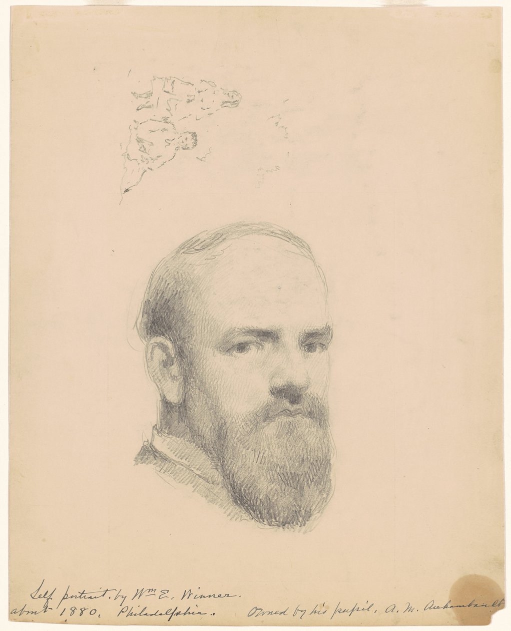 Selvportrett [recto] av William E. Winner
