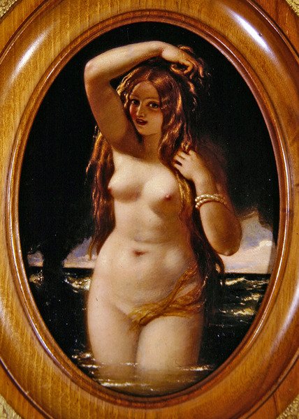 Water Sprite (olje på panel) av William Edward Frost