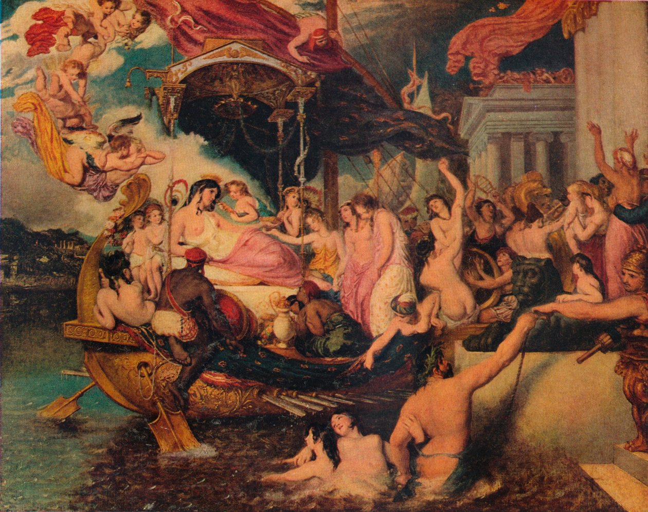 Cleopatras ankomst til Cilicia, 1821. av William Etty