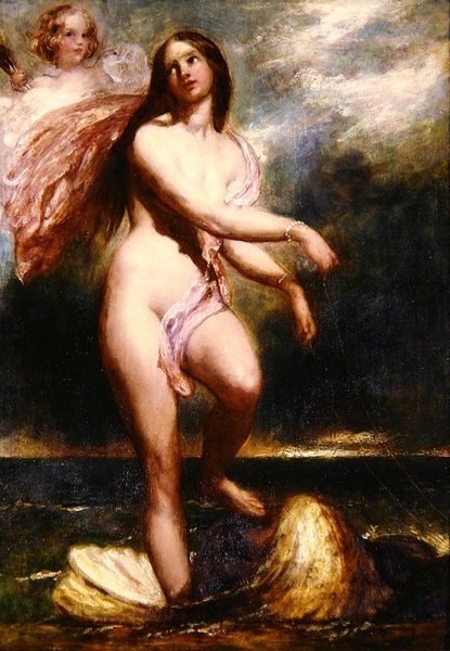 Galatea (olje på kvernbrett) av William Etty