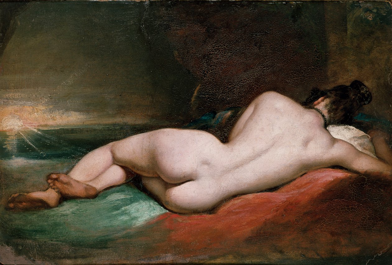 Naken kvinne liggende, tidlig på 1800-tallet. av William Etty