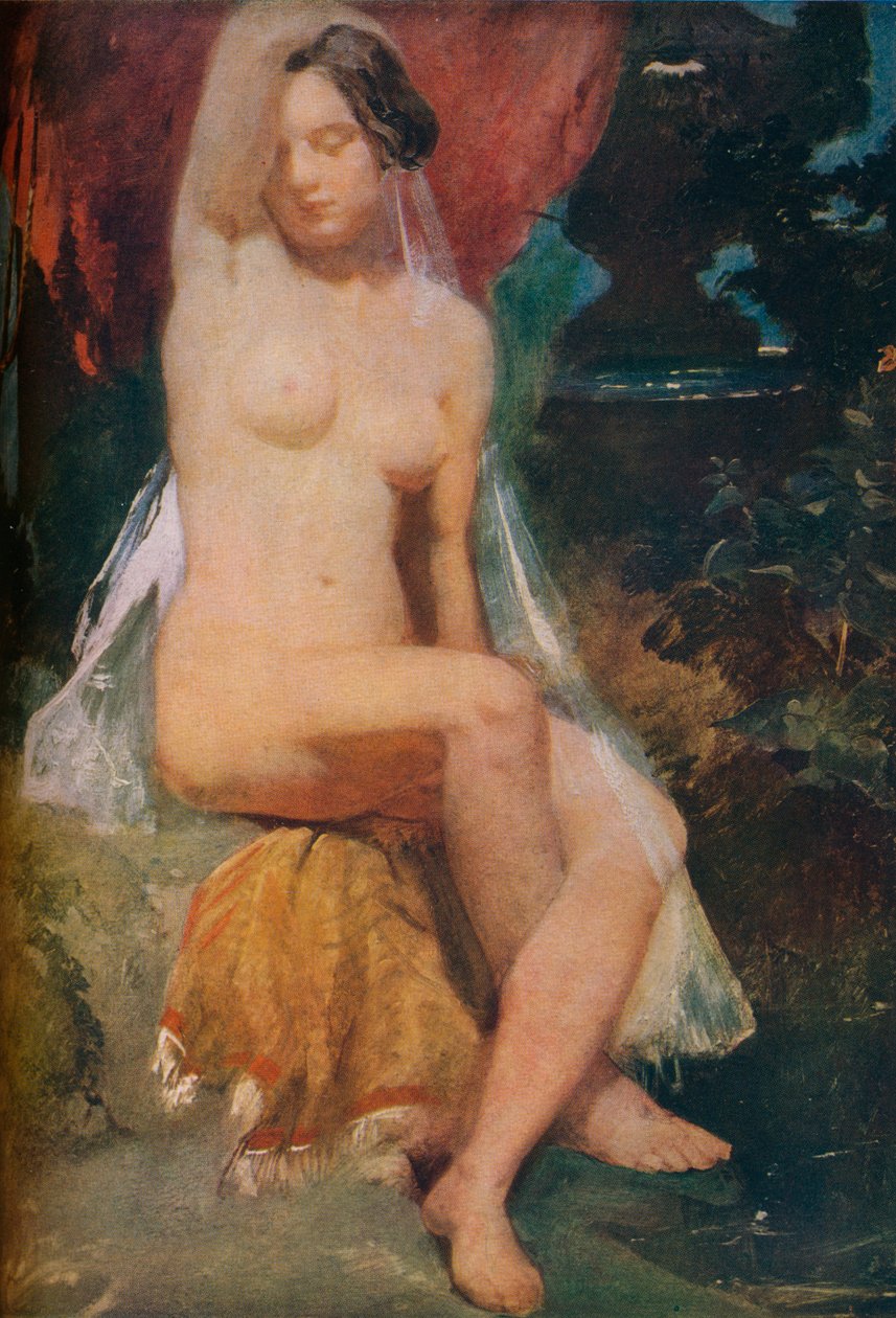Kvinne ved en fontene, c1840. av William Etty