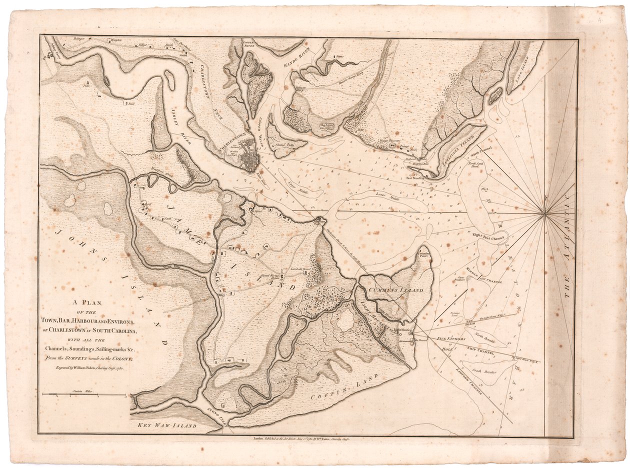 A Plan of Charlestown, SC av Faden av William Faden