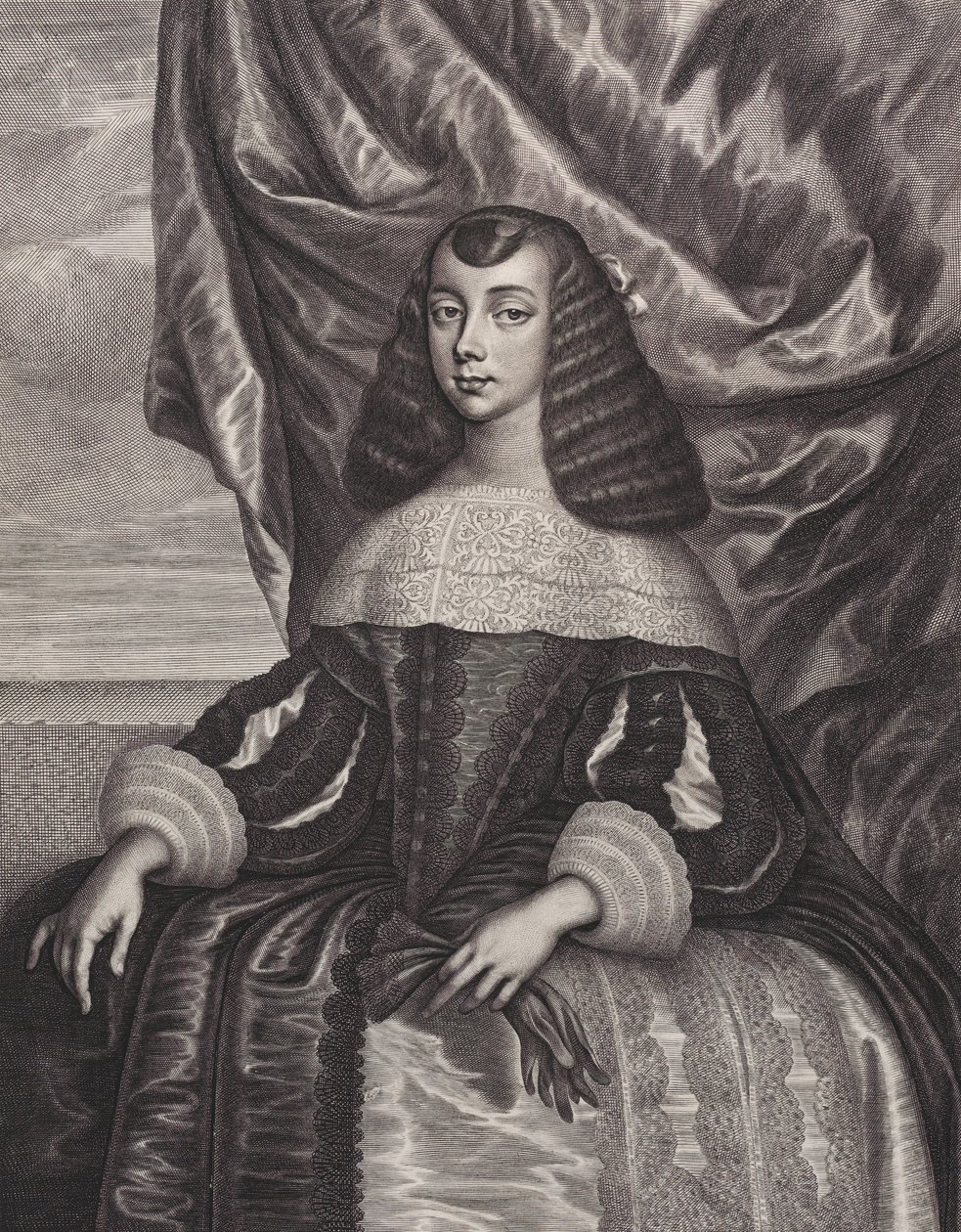 Katarina av Braganza, 1662. av William Faithorne