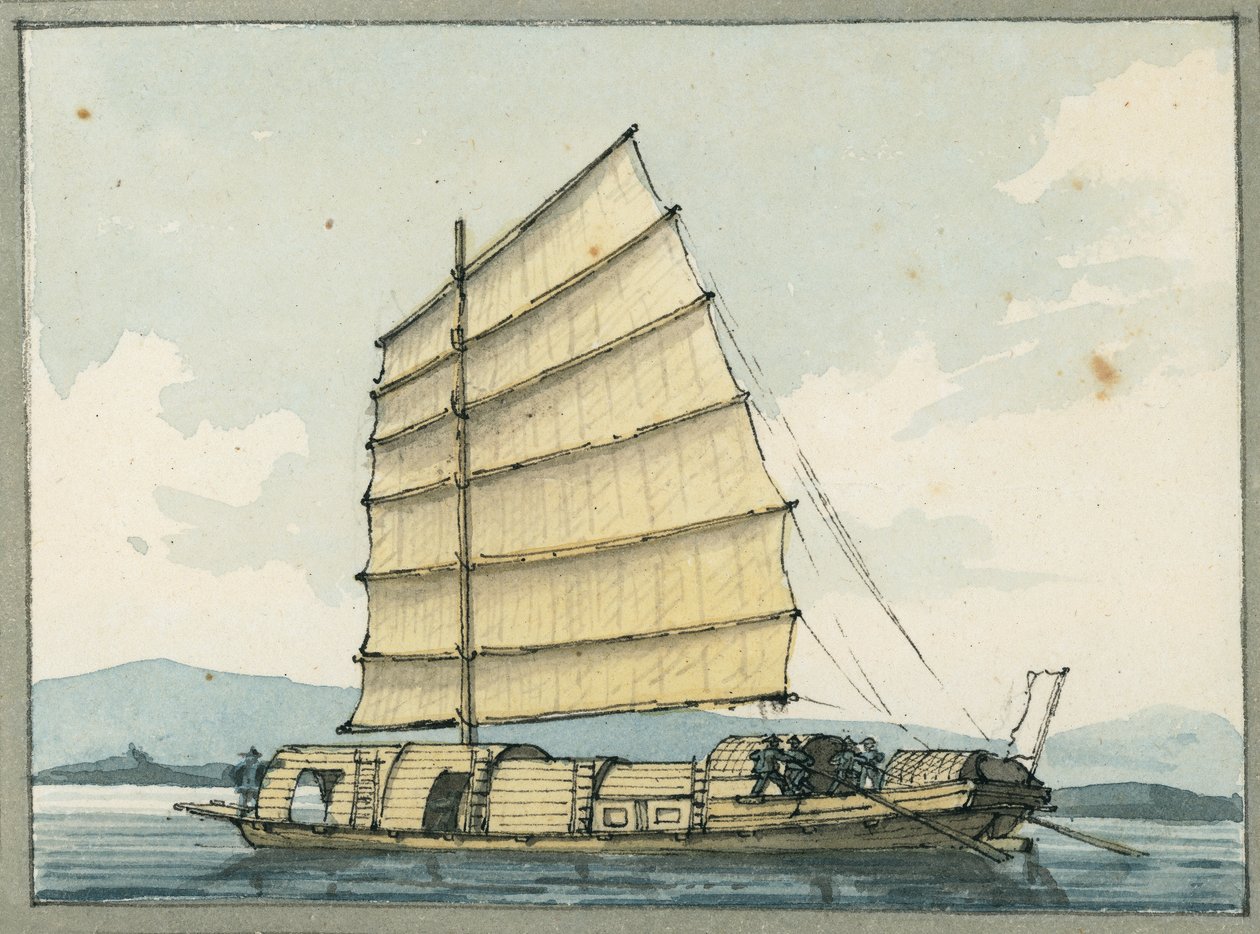 kinesisk handelsbåt av William Ffarington